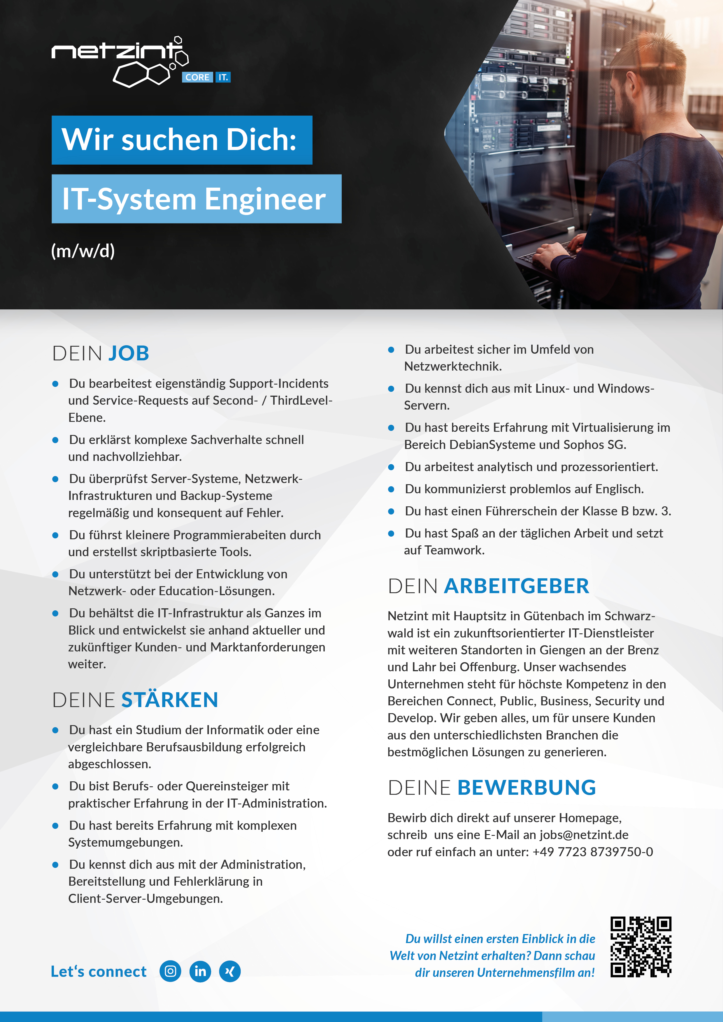 Stellenanzeige IT-System Engineer (m/w/d)